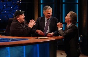 Michael Moore and Bill Maher beg Nader not to run © HBO