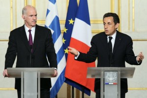 George Papandreou and Nicolas Sarkozy (Photo: AFP/Scanpix)