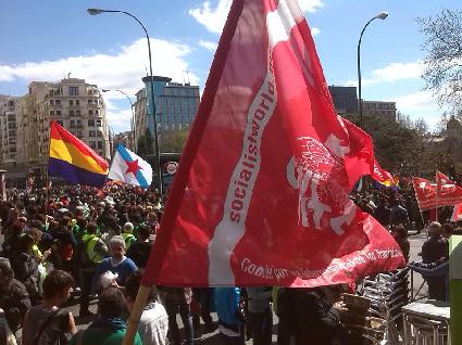 CWI flag on the march
