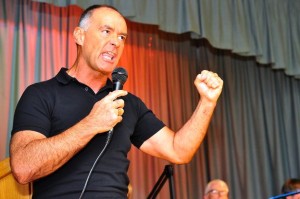 Tommy Sheridan speaking on the "Hope Over Fear" tour (Photo: dailyrecord.co.uk)
