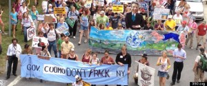 Anti-fracking protest in New York.