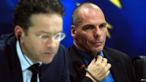 Yanis Varoufakis, Greece's finance minister, says his government will not negotiate over the Greek bailout conditions with the “troika” team from the EU and IMF. (Photo: EPA)