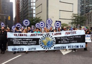 UAW marches with the People's Climate March in NYC 