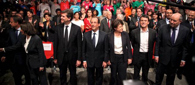 Parti Socialiste members at the inauguration ceremony of François Hollande Photo: Olivier Laffargue / Le Point.fr