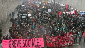Students demonstrate against austerity changes proposed by the provincial government Saturday, March 21, 2015 in Montreal. (Photo: Ryan Remiorz/Canadian Press)