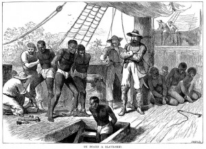 On Board a Slave-Ship, engraving by Joseph Swain c. 1835, © Rischgitz / Getty Images