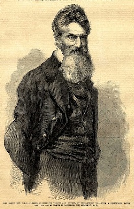 Engraving of John Brown from the front page of Frank Leslie's Illustrated Newspaper, November 19th, 1859.