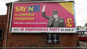 UKIP propaganda poster calling for an end to immigration (Photo: Getty Images)