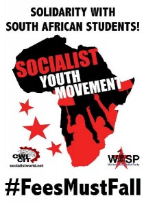 Workers and Socialist Party and the Committee for a Worker's International stands in solidarity in South Africa.