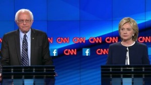 Sanders and Clinton debating. Source: cnn.com